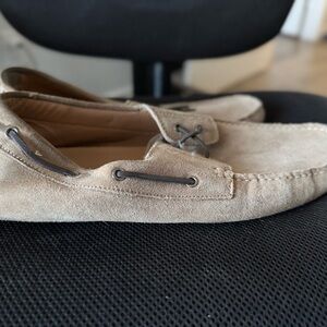 Elegant Beige Suede Loafers for Men
